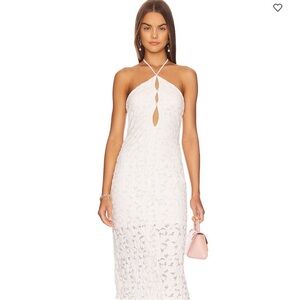 Women’s LPA white midi dress Revolve size S - excellent condition